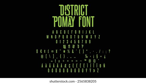 District Pomay is a fancy rounded modern sans serif font. With bold tall and rounded stroke, fun character with a bit of ligatures and alternates.