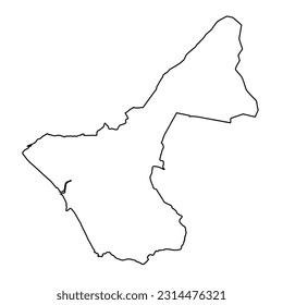 Mapa del distrito de Port Talbot, distrito de Gales. Ilustración vectorial.