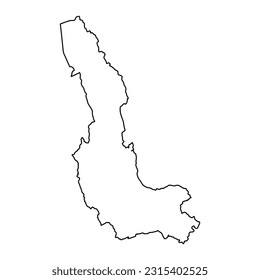 District of Rhymney Valley map, district of Wales. Vector illustration.