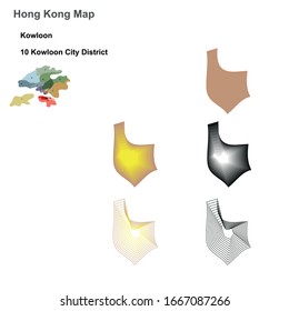 Los distritos del mapa de Hong Kong