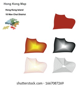 Los distritos del mapa de Hong Kong