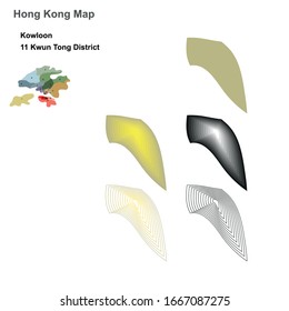 The districts of Hong Kong Map