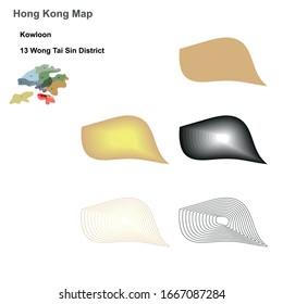 Los distritos del mapa de Hong Kong