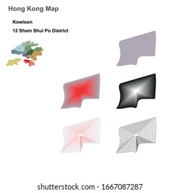 The districts of Hong Kong Map