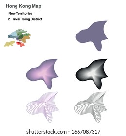 The districts of Hong Kong Map