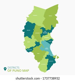 distritos de puno map de perú 