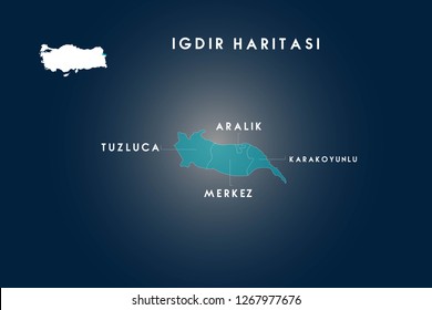 İgdir districts tuzluca, karakoyunlu, aralik map, Turkey