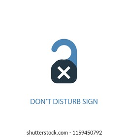 don’t disturb sign concept 2 colored icon. Simple blue element illustration. don’t disturb sign concept symbol design from Hotel set. Can be used for web and mobile UI/UX