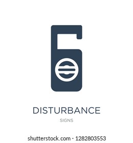 disturbance icon vector on white background, disturbance trendy filled icons from Signs collection, disturbance vector illustration