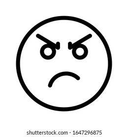 disturbed expression icon with outline style. Suitable for website design, logo, app and ui.