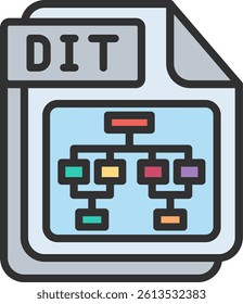 DIT Outline Filled Style Icon
