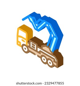 ditch digger civil engineer isometric icon vector. ditch digger civil engineer sign. isolated symbol illustration
