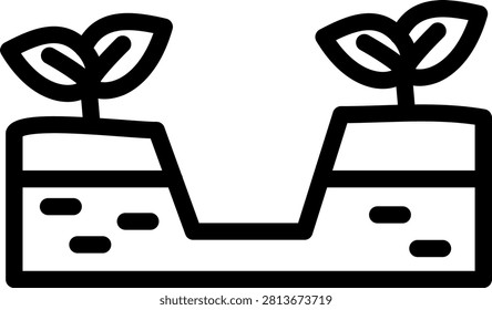 Ditch Vector Design Icon Style