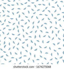 Ditsy butterfly seamless vector pattern background. Day flying moth illustration.Scottish coastal insect repeat blue white backdrop. All over print for Scotland summer, wildlife, conservation concept.