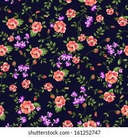 ditsy classic rose print ~ seamless vector background