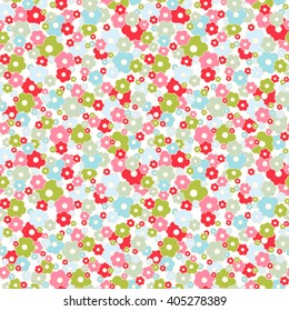 Ditsy daisy seamless pattern. Small flowers background.