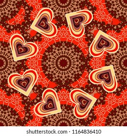 Ditsy floral background. The elegant the template for fashion prints. Vector seamless pattern. Cute pattern in small flower. Small yellow, red and orange flowers.