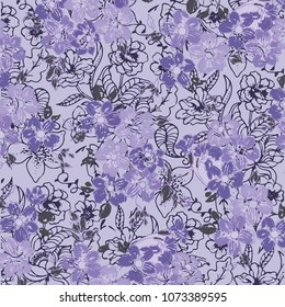 Ditsy floral background. Liberty style. fabric, covers, manufacturing, wallpapers, print, gift wrap.