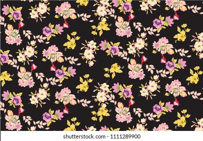 Ditsy floral background. Liberty style. fabric, covers, manufacturing, wallpapers, print, gift wrap.