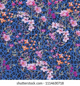 Ditsy floral background. Liberty style. fabric, covers, manufacturing, wallpapers, print, gift wrap.