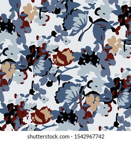 Ditsy floral background. Liberty style. fabric, covers, manufacturing, wallpapers, print, gift wrap.