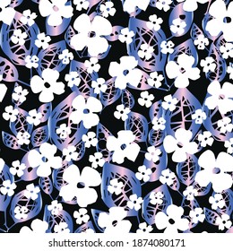 Ditsy floral background. Liberty style. fabric, covers, manufacturing, wallpapers, print, gift wrap