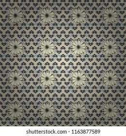 Ditsy floral background. Vector seamless pattern. Small gray, beige and black flowers. Cute pattern in small flower. The elegant the template for fashion prints.