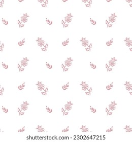 DITSY FLORAL FLOWER BLOCK PRINT REPEAT PATTERN VECTOR BOHEMIAN FLOWER SMALL FLOWER