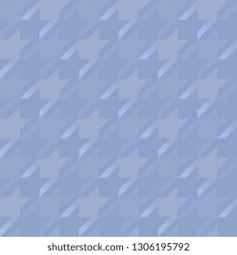 Ditsy floral motif pattern small square flowers fabric design ultimate blue background. Abstract check simple geometric crowbar allover print block for ladies dress, apparel textile, fashion garment.