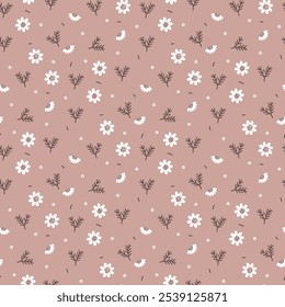 Ditsy padrão floral. Fundo pequeno pequeno do padrão da flor. Repita o padrão contínuo. Impressão de Ditsy. Estilo Liberty. Design de superfície de flor Daisy. Ditsy flor floral para moda, textura, envoltório, decoração