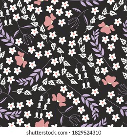 Ditsy Floral seamless pattern design