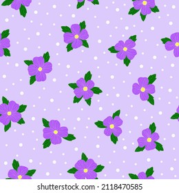 ditsy floral seamless pattern. purple flowers in summer. good for fabric, textile, wallpaper, fashion, etc.