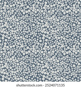 Ditsy floral seamless pattern. Small little flower pattern background. Repeat pattern. Ditsy print. Liberty style. Botanic surface design. Ditsy floral for fashion, texture, fabric, wrapping, decor