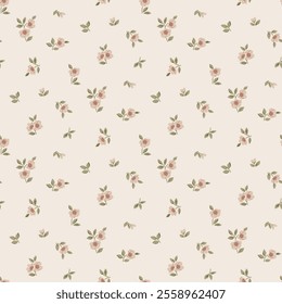 Ditsy floral seamless pattern. Small flower pattern background. Repeat pattern. Ditsy print. Ditsy style background for fashion,fabric, wrapping, decor. Flower pattern printing on surface. vector 