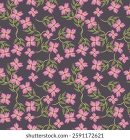 Ditsy floral seamless pattern. Small tiny little flower pattern background. Repeat seamless pattern. Ditsy print. Liberty style. Flower surface design. Ditsy floral for fashion, texture, fabric, decor