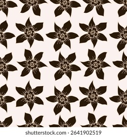 Ditsy floral seamless pattern. Small little flower pattern background. Repeat pattern. Ditsy print. Liberty style. Botanic surface design. Ditsy floral for fashion, texture, fabric, wallpaper, decor