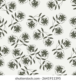 Ditsy floral seamless pattern. Small little flower pattern background. Repeat pattern. Ditsy print. Liberty style. Botanic surface design. Ditsy floral for fashion, texture, fabric, wallpaper, decor