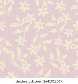Ditsy floral seamless pattern. Small little flower pattern background. Repeat pattern. Ditsy print. Liberty style. Botanic surface design. Ditsy floral for fashion, texture, fabric, wallpaper, decor