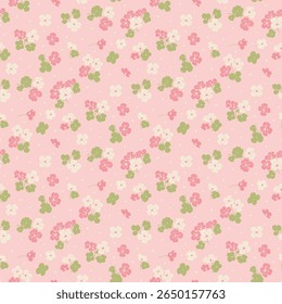 Ditsy floral seamless pattern. Small little flower pattern background. Repeat pattern. Ditsy print. Liberty style. Botanic surface design. Ditsy floral for fashion, texture, fabric, wrapping, decor