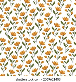 Ditsy floral seamless pattern vector digital background. Flower Digital paper for fabric, wrapping paper, textile, wallpaper.