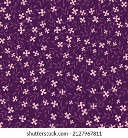 Ditsy floral spring seamless pattern. Beautiful print for textiles, backgrounds, nursery and wallpaper.