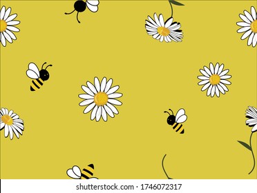 ditsy flower design hand drawn  spring daisy flower vector fabric towel design pattern polka dot summer print  ditsy flower 
stationery,towel,linens,sationary,pack,packet.,honey bee