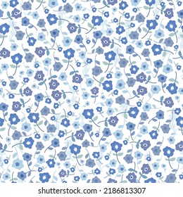 Ditsy flower seamless fabric design pattern5