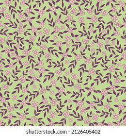 Ditsy flower seamless pattern. Vintage floral background. Summer and spring motifs. Stock vector illustration.