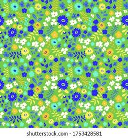 Ditsy Flower Seamless Vector Background
