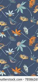 Ditsy Flower Seamless Vector Wallpaper