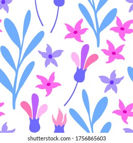 Ditsy-Blumenmuster, Pastellfarben-Muster, Vektorgrafik EPS10.