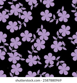 Ditsy Flowers Seamless Pattern. Fashionable print for textiles, wallpaper and packaging.