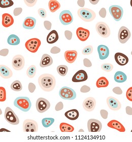 Ditsy Geometric Shapes, Random Seamless Vector Pattern, Hand Drawn  Spotted Illustration for Birthday Invitations, Scrapbooking, Summer Fashion Prints, Kids Celebrations & Pretty Web Stationery