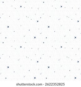 Ditsy Grunge Geometric Pattern Print, Elegante, Chic, Moderno, Interior, Masculino Repetir Design de Padrão, Camisa Azul Motivo de cor monocromática